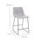 Flash Furniture 24 inch LeatherSoft Counter Height Barstools in Light Gray, PK2 2-ET-ER18345-24-LG-GG - alternate 3